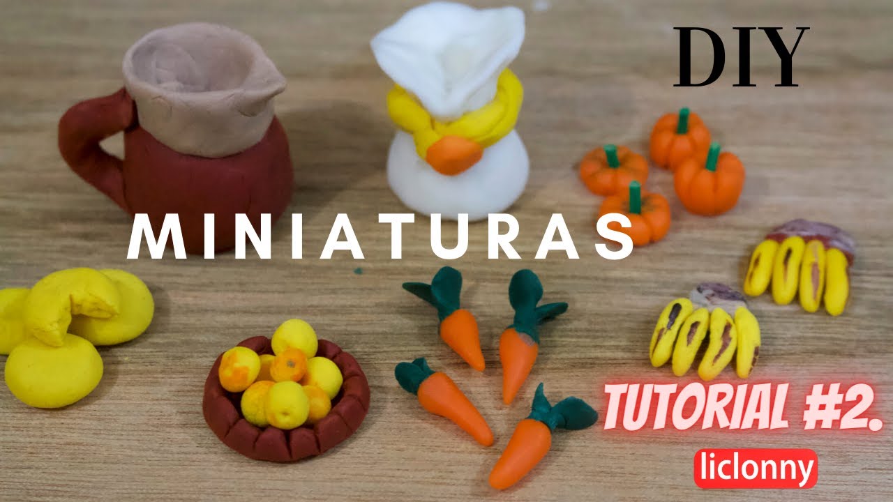 #Tutorial. Cómo hacer miniaturas de zanahoria, calabaza, plátano, quesos/otros recipientes. liclonny