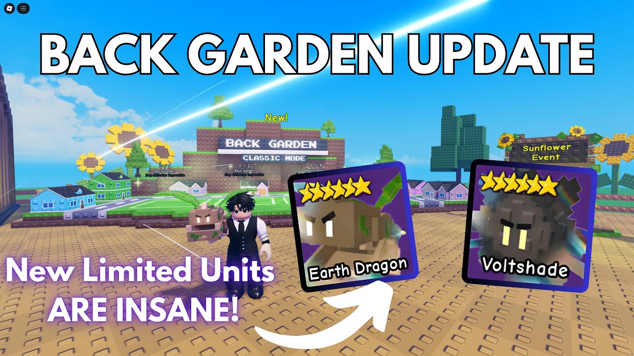 Garden Tower Defense Back Garden Update: NEW LIMITED UNITS EARTH DRAGON AND VOLTSHADE ARE BROKEN!