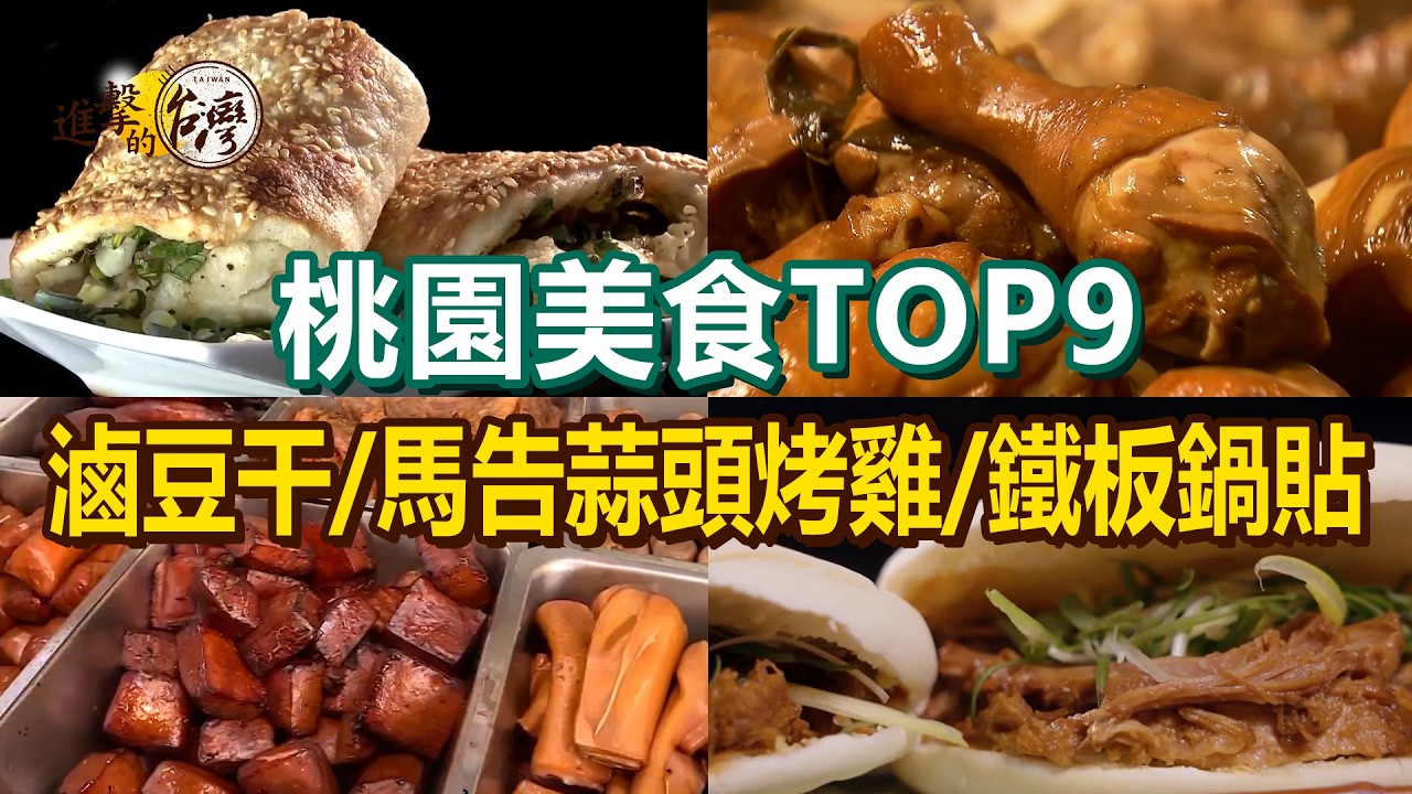 【桃園美食TOP9】三代滷豆干/馬告蒜頭烤雞/豪華烤全羊/陝西肉夾饃/冷滷雞腿/眷村蔥燒餅/鐵板脆皮鍋貼【進擊的台灣】           @進擊的台灣