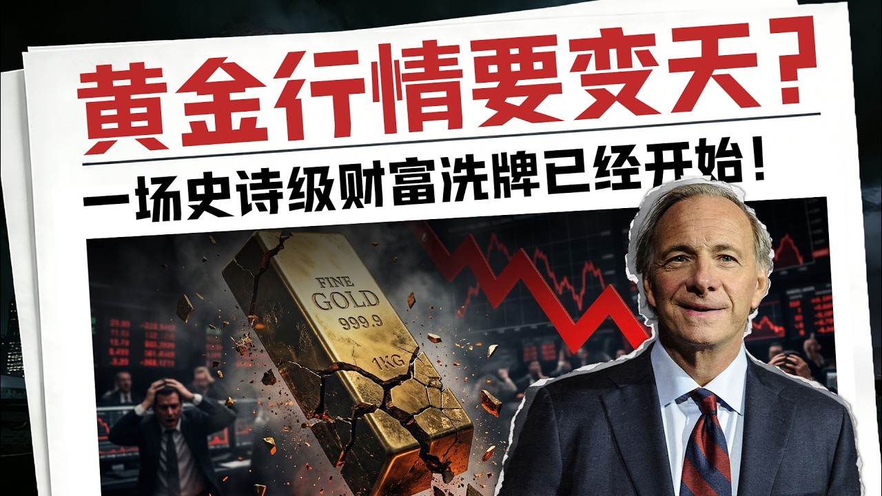 【必看】黄金猛跌只是开始？超级央行周将如何血洗黄金市场？达利欧急发万字末日警告！黄金恐遭全线绞杀，全球财富面临惊天大重构！