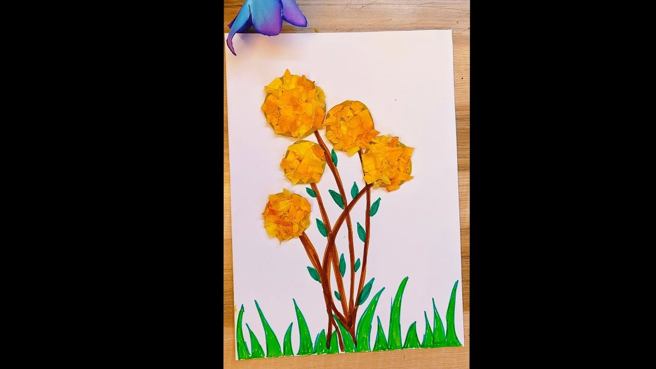 🌼Easy Flower 🌼 using Clay and Tissue 🌼craft 