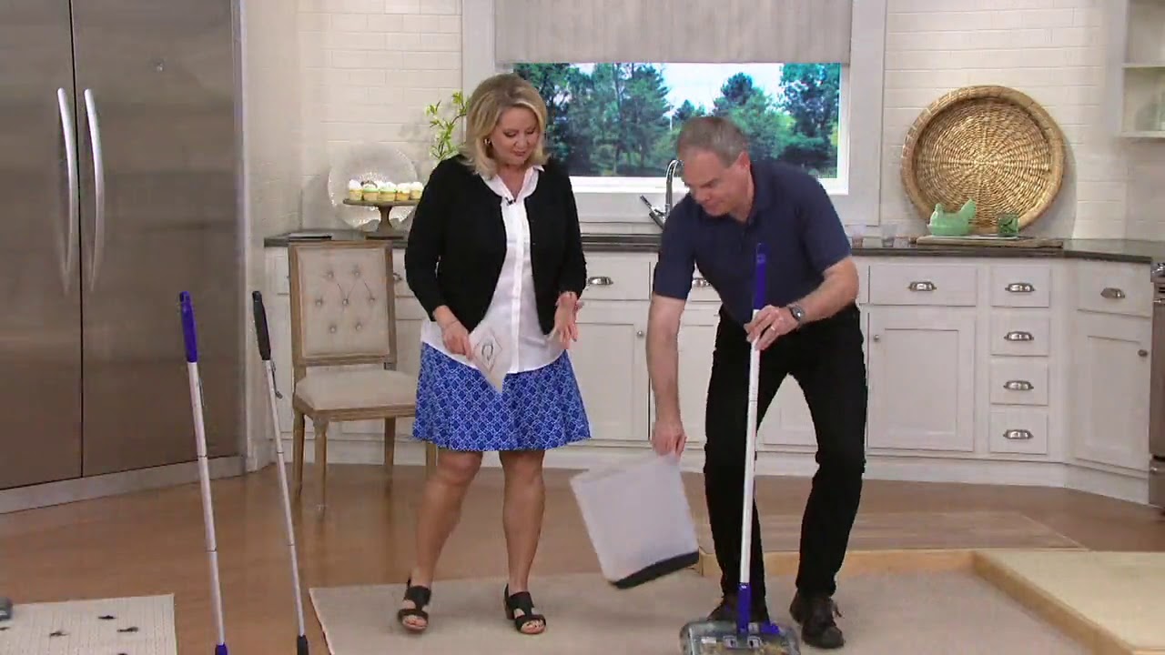 Black & Decker Cordless Rechargeable Multi-Surface Floor Sweeper on QVC