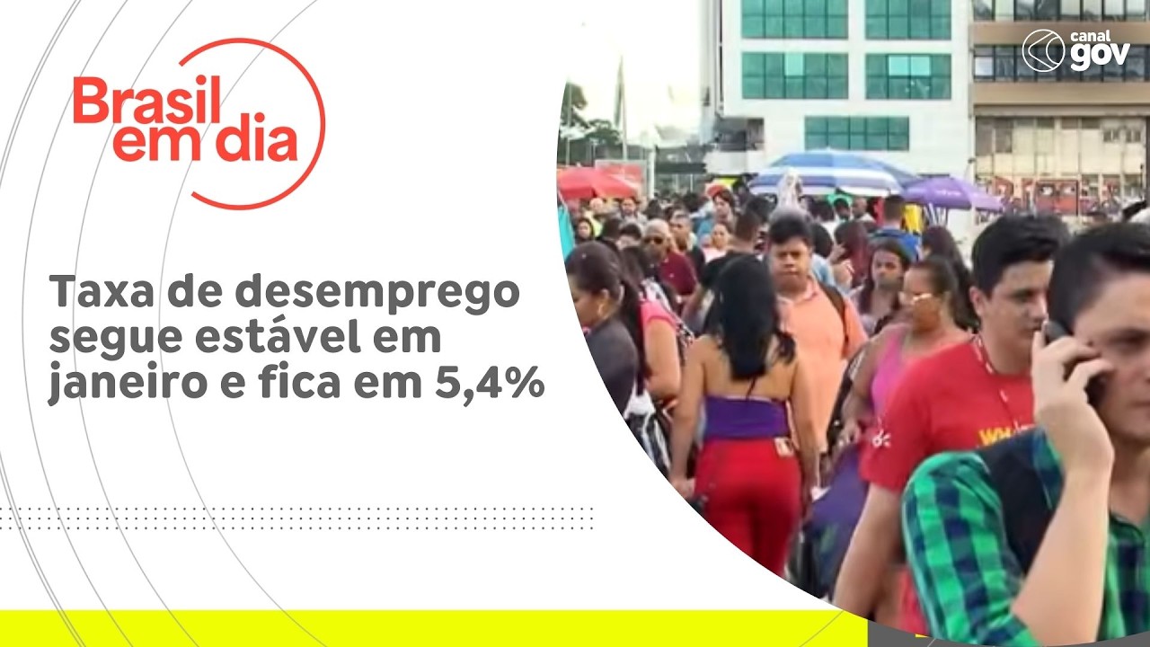Taxa de desemprego segue estável em janeiro e fica em 5,4%