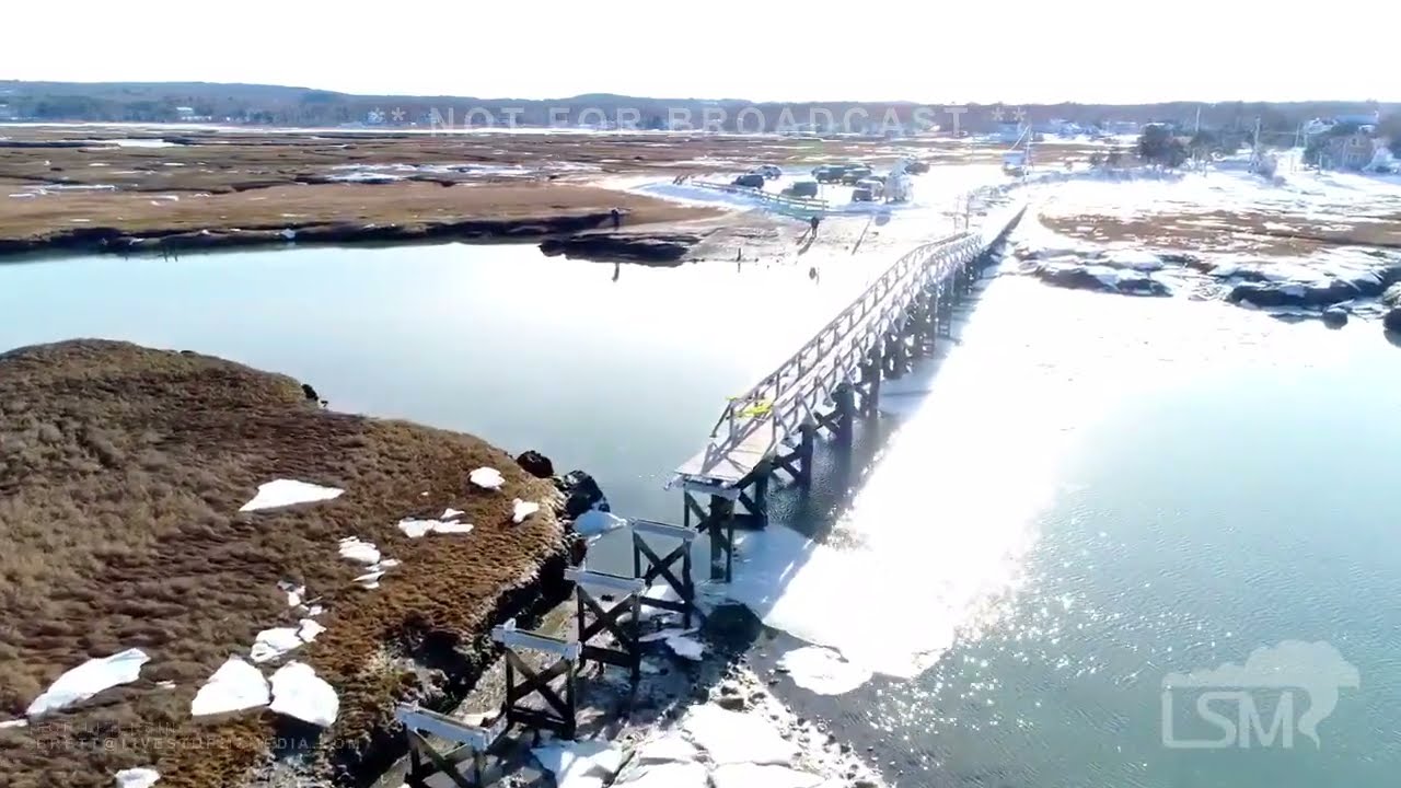 01-31-2022 Sandwich, MA- Extensive Damage To Historic Sandwich Boardwalk Following Blizzard