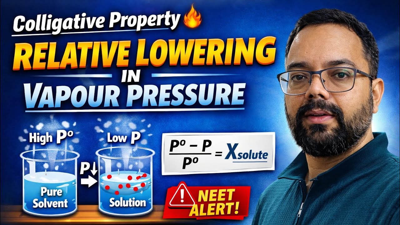 Relative lowering in vapour pressure 