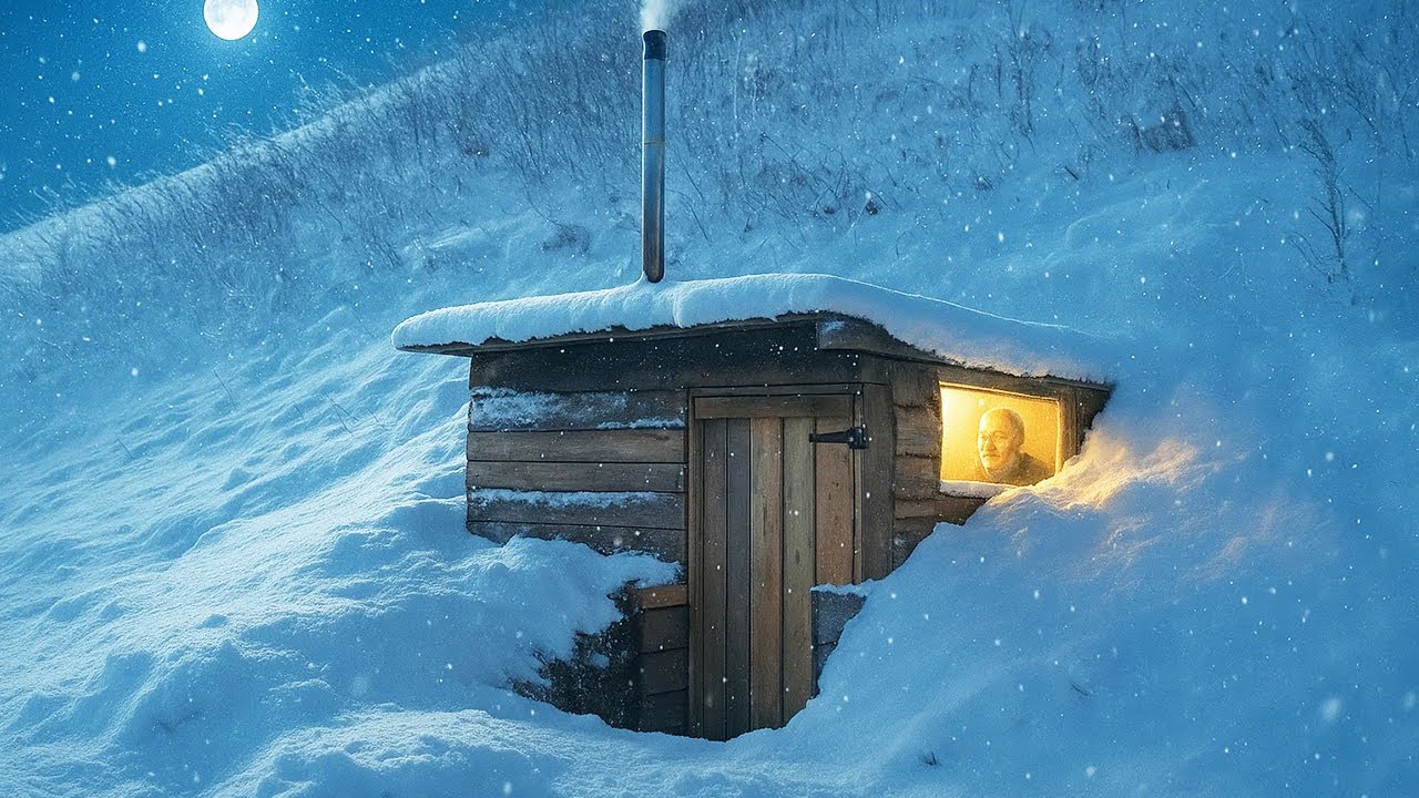 INCREDIBLE CONSTRUCTION OF A WARM DUGOUT FOR HARSH WINTER IN THE WILD FOREST. FROM START TO FINISH!