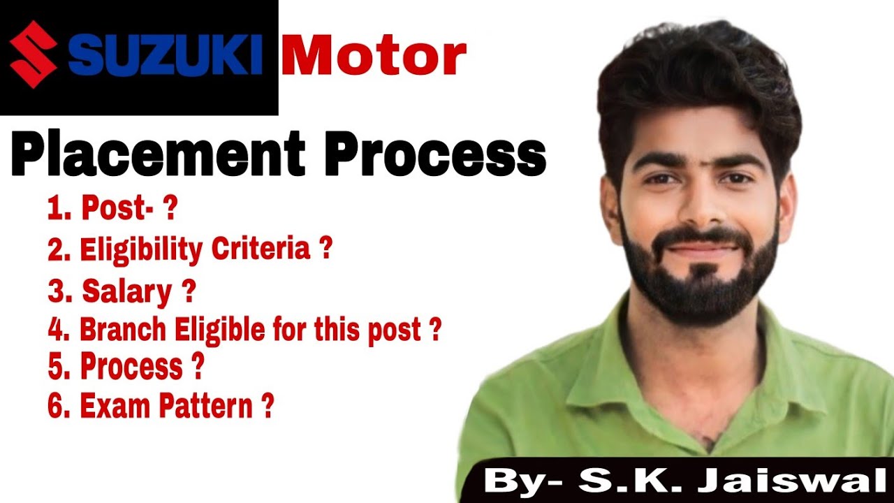 Placement Process of Suzuki Motar Gujrat || रसions Academy || S.K.Jaiswal