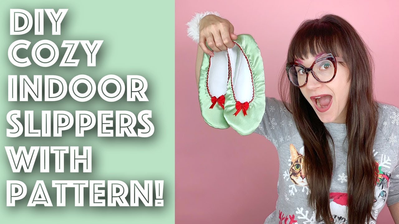 DIY Cozy Indoor Slippers With Pattern! | Sew Anastasia