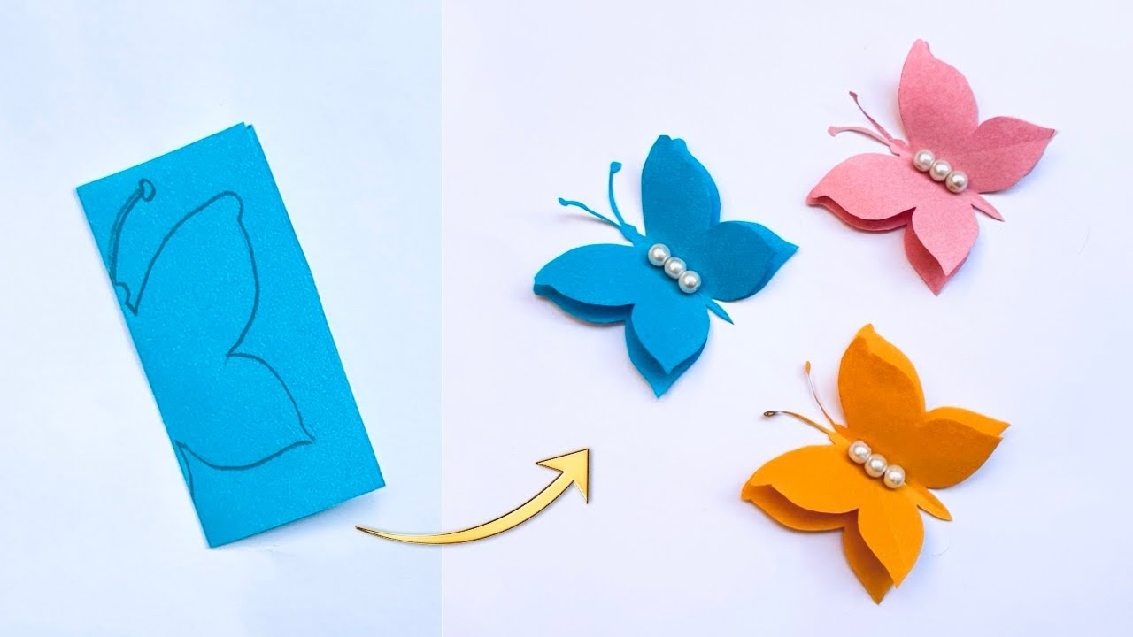 How To Make Paper Butterfly | Very Easy Butterfly With Paper | DIY Paper Butterfly Craft