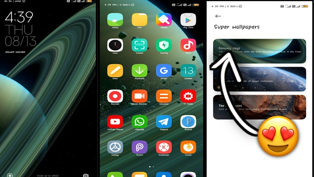 New Super Wallpaper For Miui 12 Saturn Super Wallpaper | Install in Any Miui 12 Device | 🔥🔥🔥