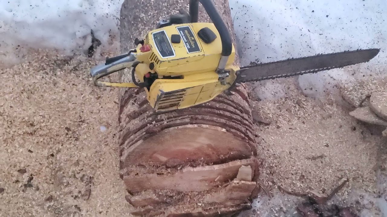 McCulloch Pro Mac 700 Test cuts on some ponderosa