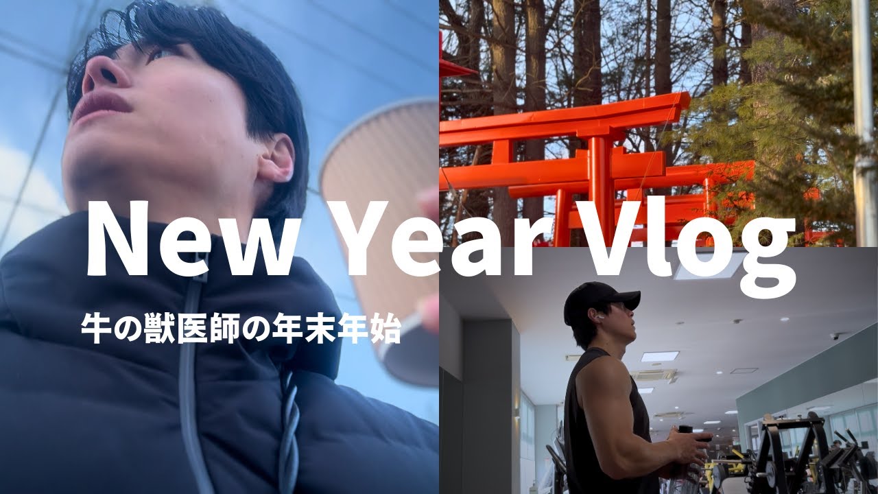【Daily vlog】仕事から始まる年末年始｜筋トレ・初詣・勉強