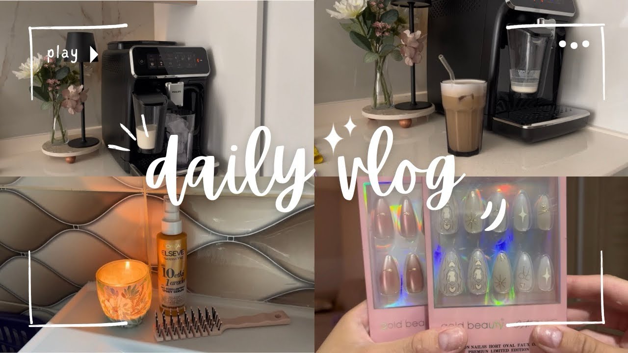G&uuml;nl&uuml;k Vlog | Yeni Kitap 📕 | Yeni Tırnaklar 💅🏻