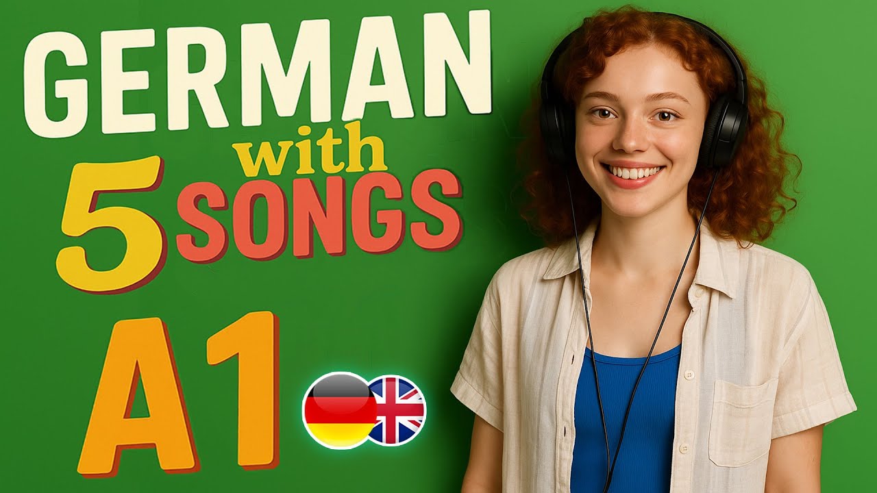 Learn German Through Music | 5 Easy Songs for German A1 with Lyrics in  German and English
