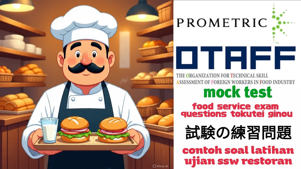 mock test food service exam practice questions  tokutei ginou /  soal latihan ujian ssw restoran