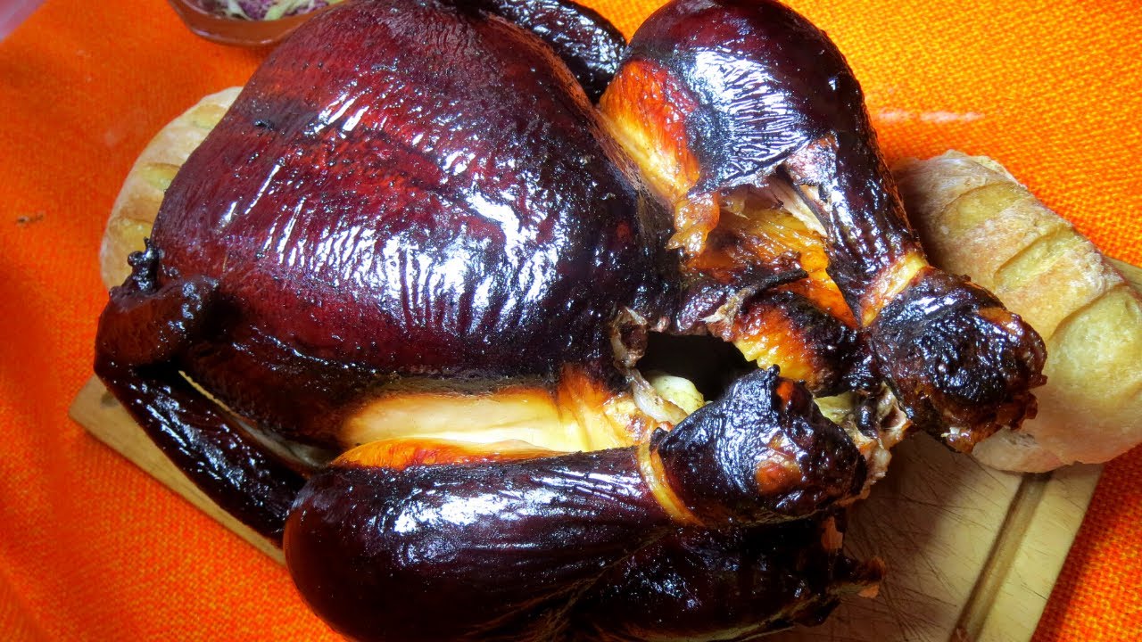 Receta De Pollo Negro, Pollo Negro Ahumado, Salmuera de Pollo, Pollo Ahumado En Tambor
