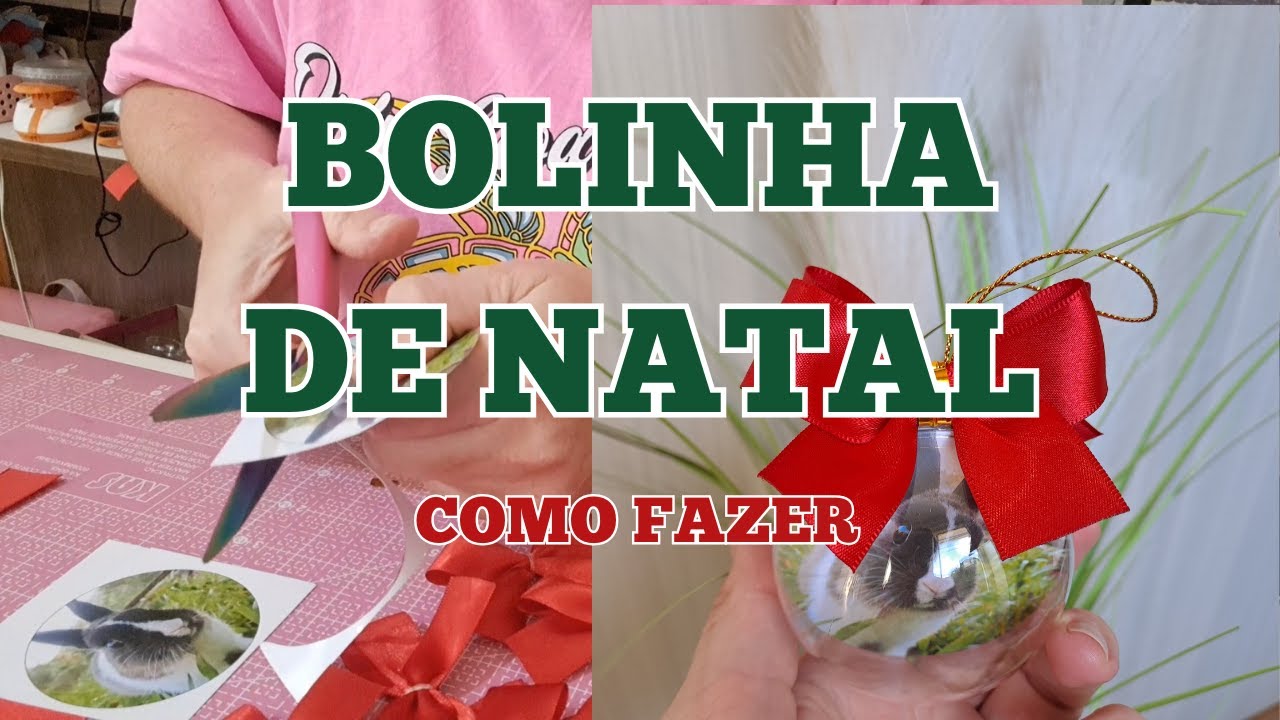 Bolinha de Natal com foto | Passo a passo