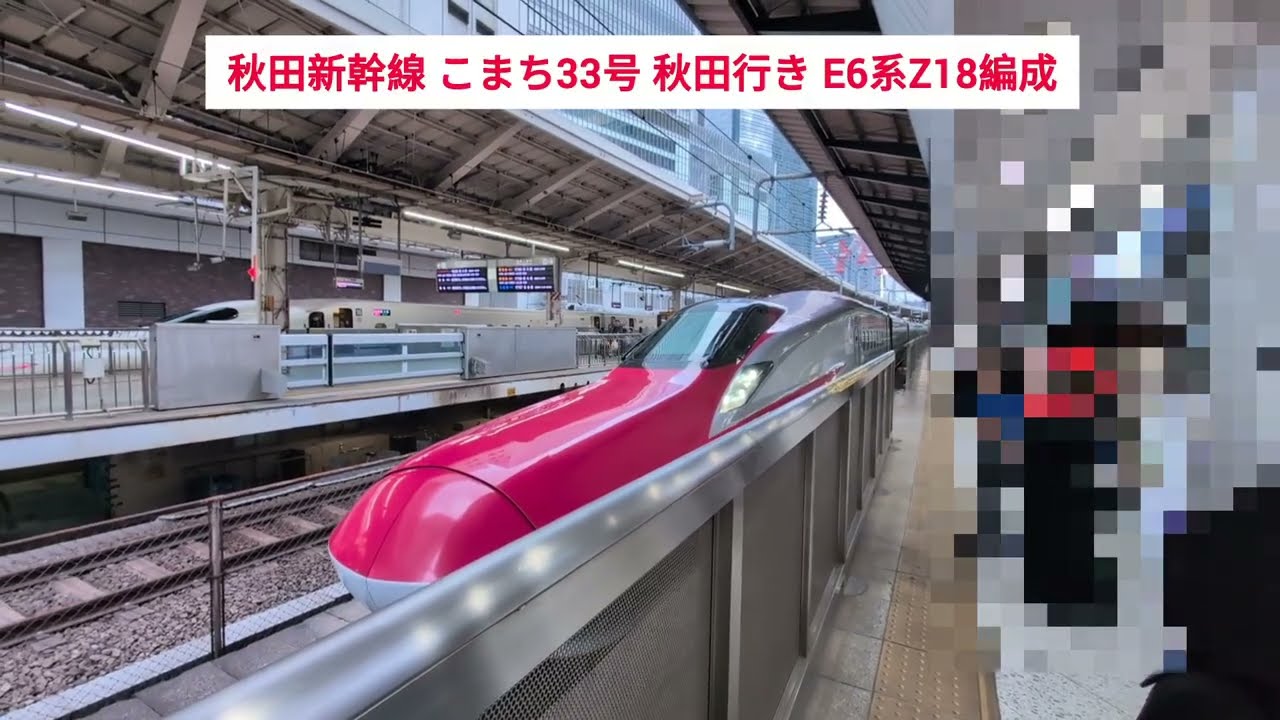 秋田新幹線 こまち33号 秋田行き E6系Z18編成と東北新幹線 はやぶさ33号 新青森行き E5系U46編成 2026.03.07