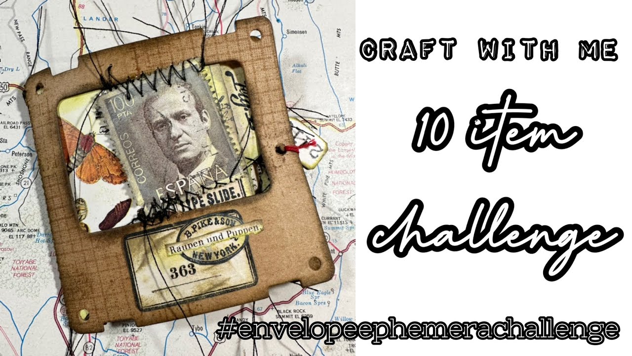 Mini junkjournal &bull; 10 item challenge by Sevenplaza &bull; craft with me