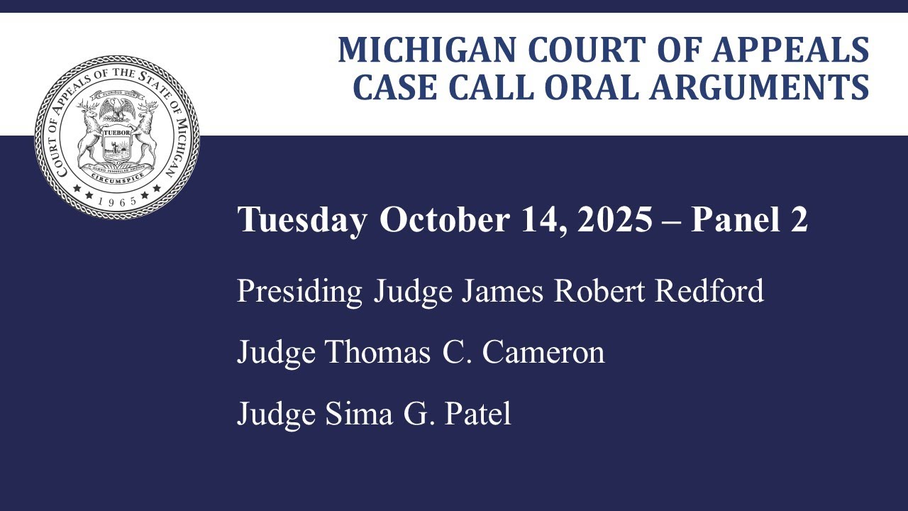 MCOA Oral Arguments October 14, 2025 - Panel 2
