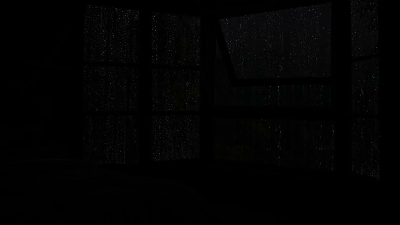 Dark Screen Rain Ambience | Heavy Rain on Window for Fast Sleep 🌧️💤