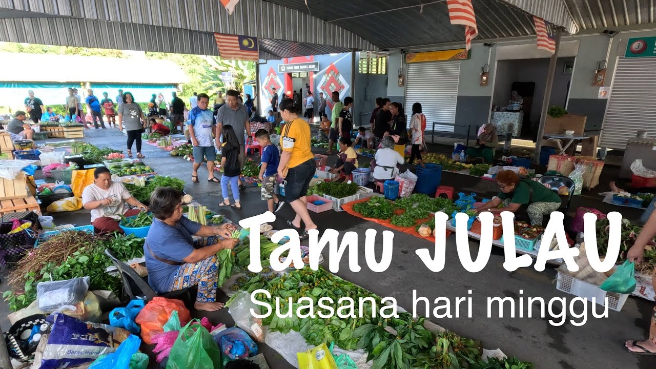 Pasar Tamu Julau setiap hari minggu🌼Sarawak unique rural weekend market offering exotic meats✌️