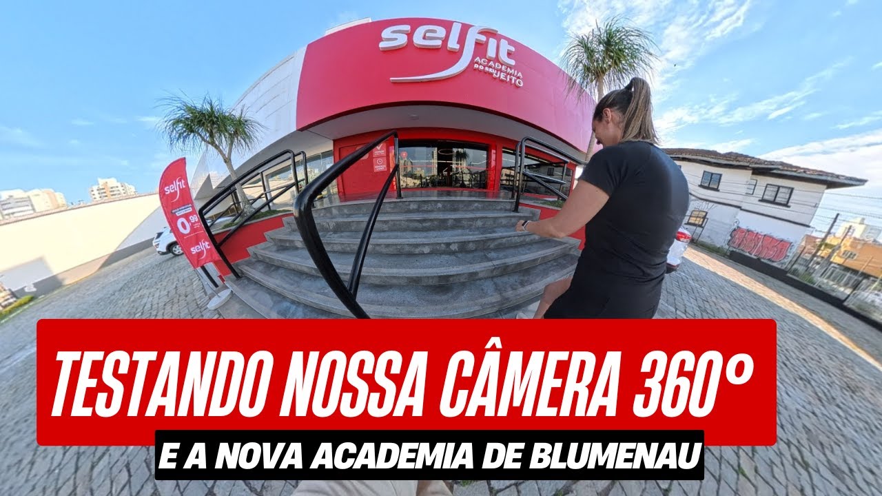 Testando a câmera Insta 360 X5 e a nova academia de Blumenau (Selfit) Vlog Blumencast 08/01/26