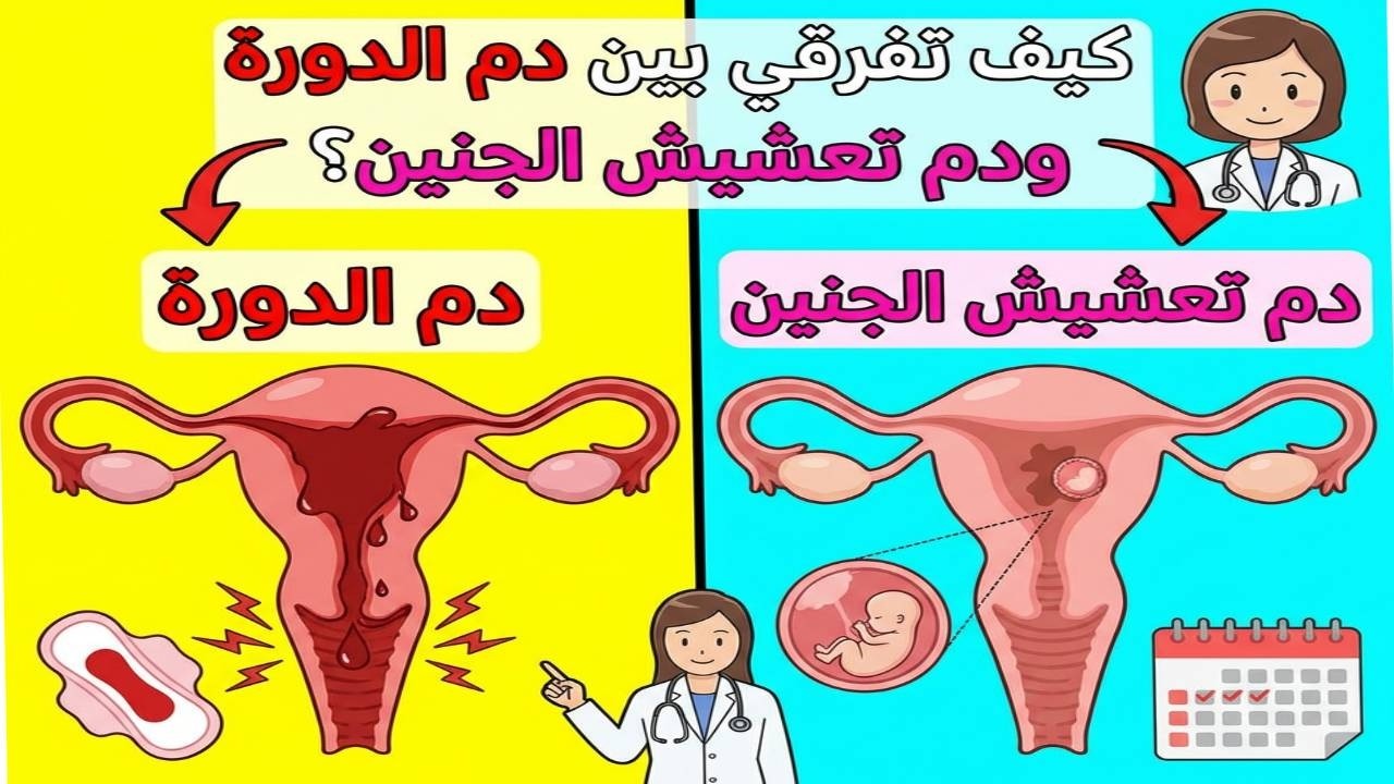 كيف تفرقي بين دم الدورة ودم تعشيش الجنين؟