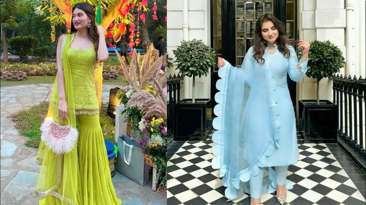2025 me ट्रेंड मे है ये ड्रेसेस#trendy sharara, suits and dresses designs#trending #partywear 