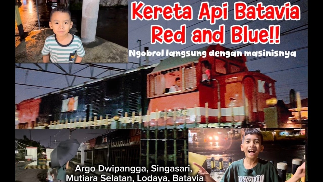 HUJAN-HUJAN HUNTING  CC201 RED AND BLUE (RNB) #railfansindonesia #railfan #kai121 #kai