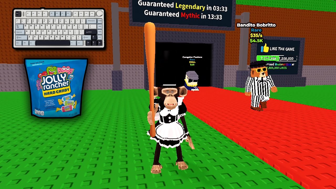 ASMR Roblox - Steal A Brainrot [Hard Candy, Whispering & Keyboard Sounds]