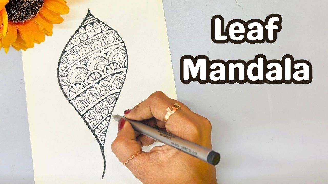 Nature Inspired Leaf Mandala | Mindful Mandala Art | Step by Step | SwaminiVlogs