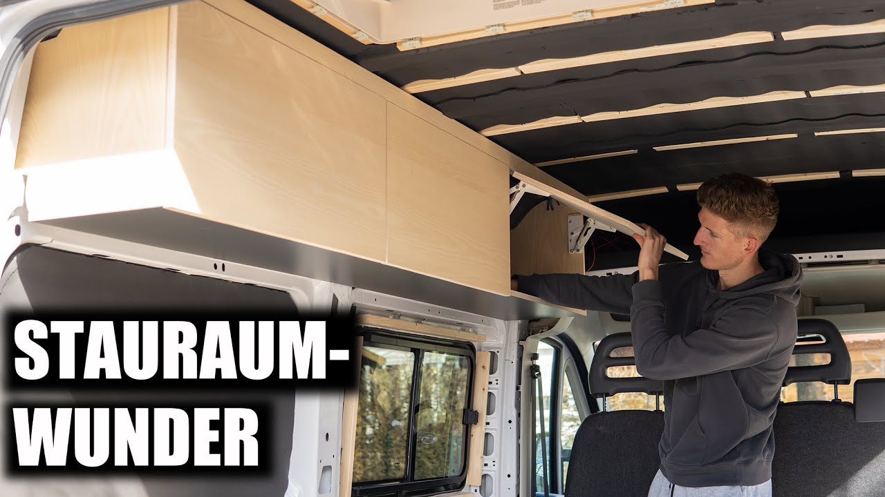 RIESIGER Hängeschrank im L1 Fiat Ducato Campervan 😍 +10  Stunden lang ALLE Holzplatten zuschneiden 😅