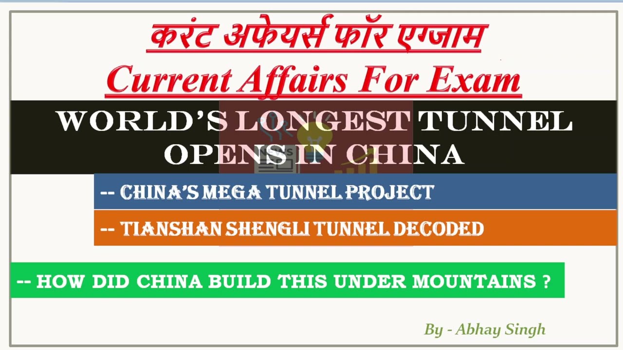 World’s Longest Tunnel Opens in China