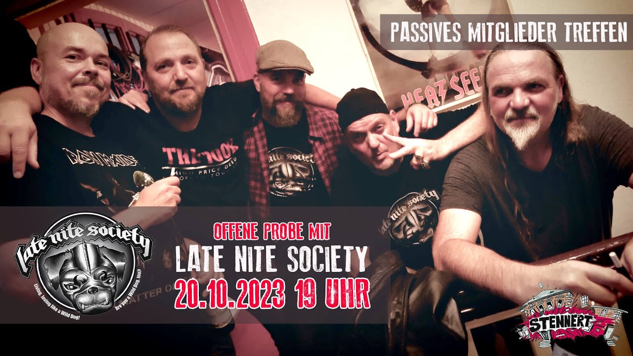 Offene Probe mit Late Nite Society | Passives Mitglieder Treffen am 20.10.2023