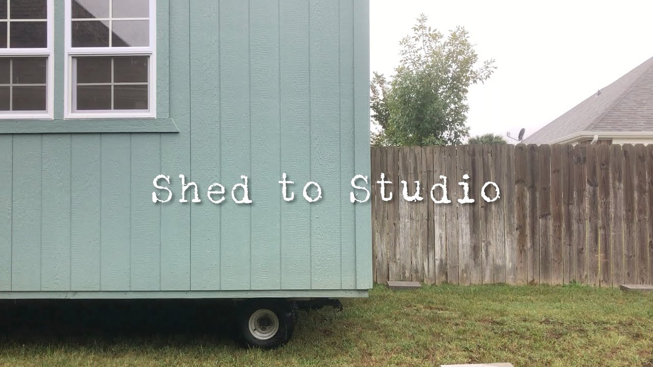 Shed to Studio, Part 1 // Garden Art Studio, Converting a Prefab She Shed into a Backyard Workshop