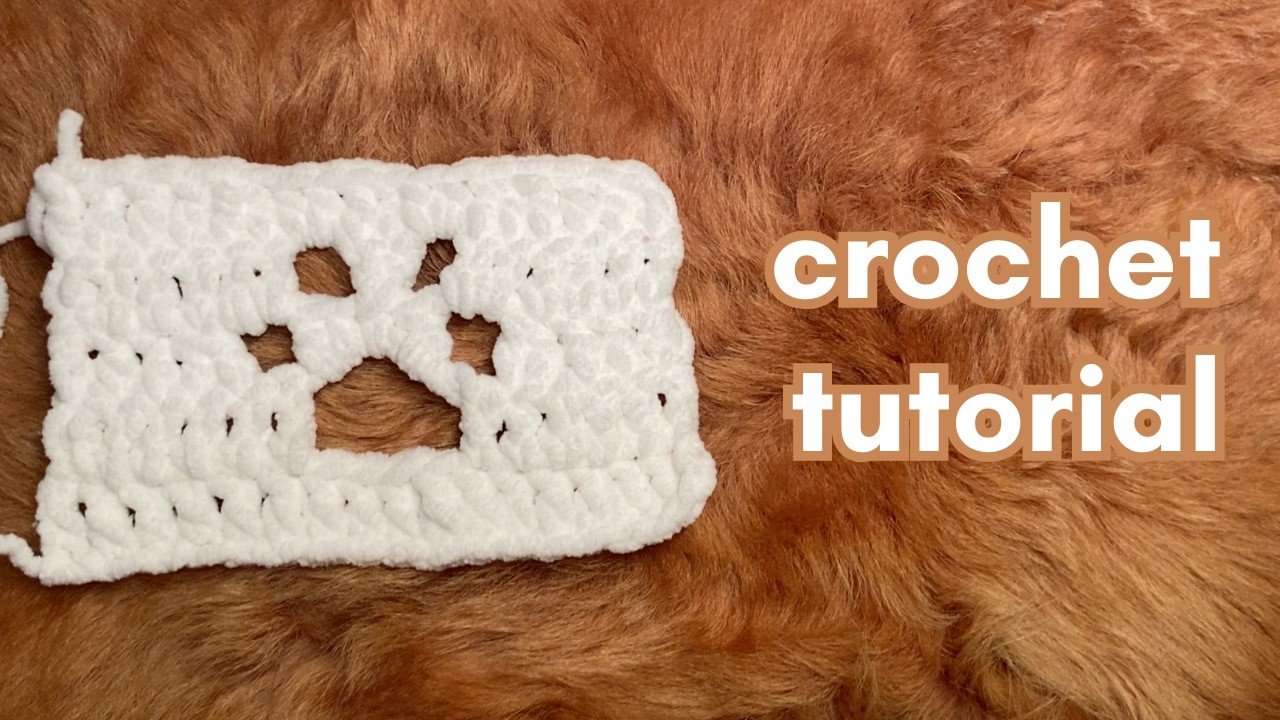 How to Crochet a Paw Print Mesh (beginner tutorial)
