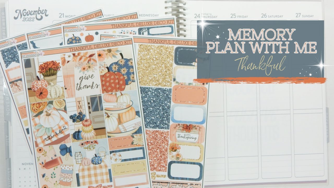 Memory Spread | Plan With Me Thankful | EC Vertical Life Planner