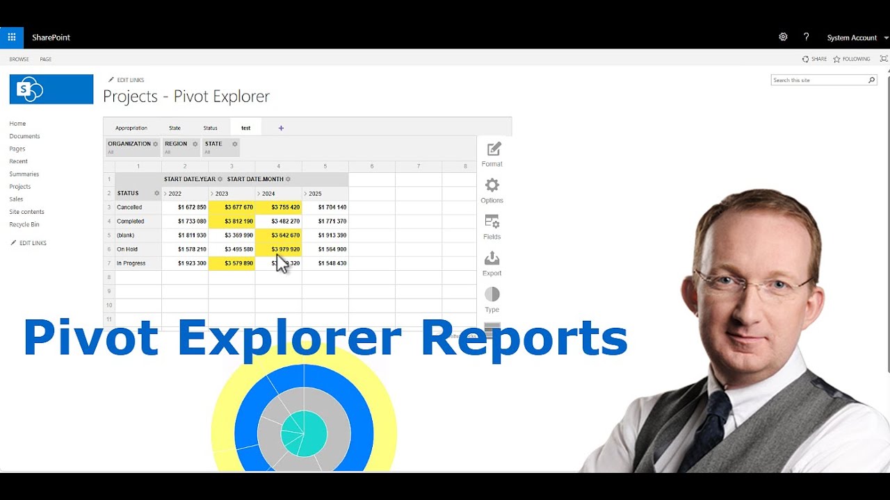Short version of Pivot Explorer for SharePoint Reports