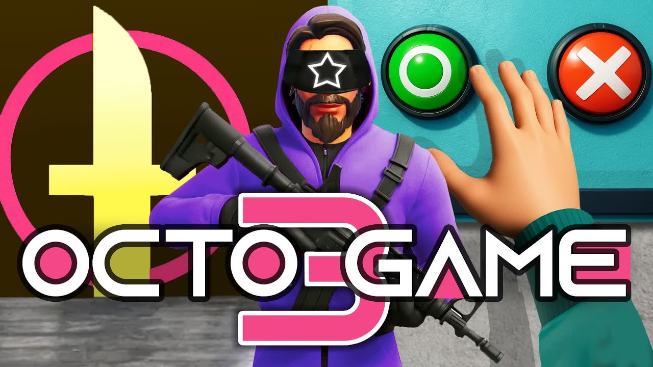 OCTO GAME 3 MAP FORTNITE CREATIVE - ALL CHALLENGES, HACKER MASK, ROCK PAPER SCISSORS AND MORE
