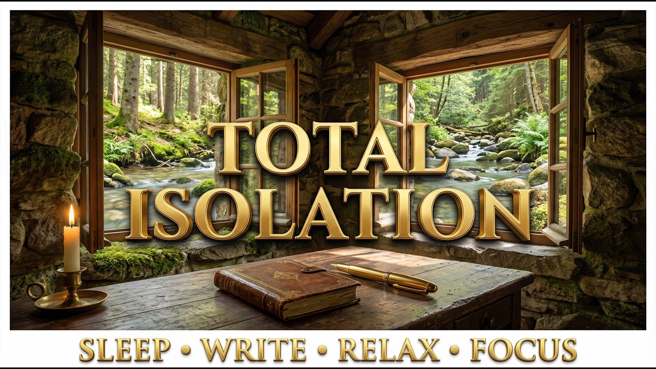 10 Hours Peaceful Forest Brook & Writing Sounds 🌲 Nature Ambience for Deep Focus, Study & Sleep [4K]