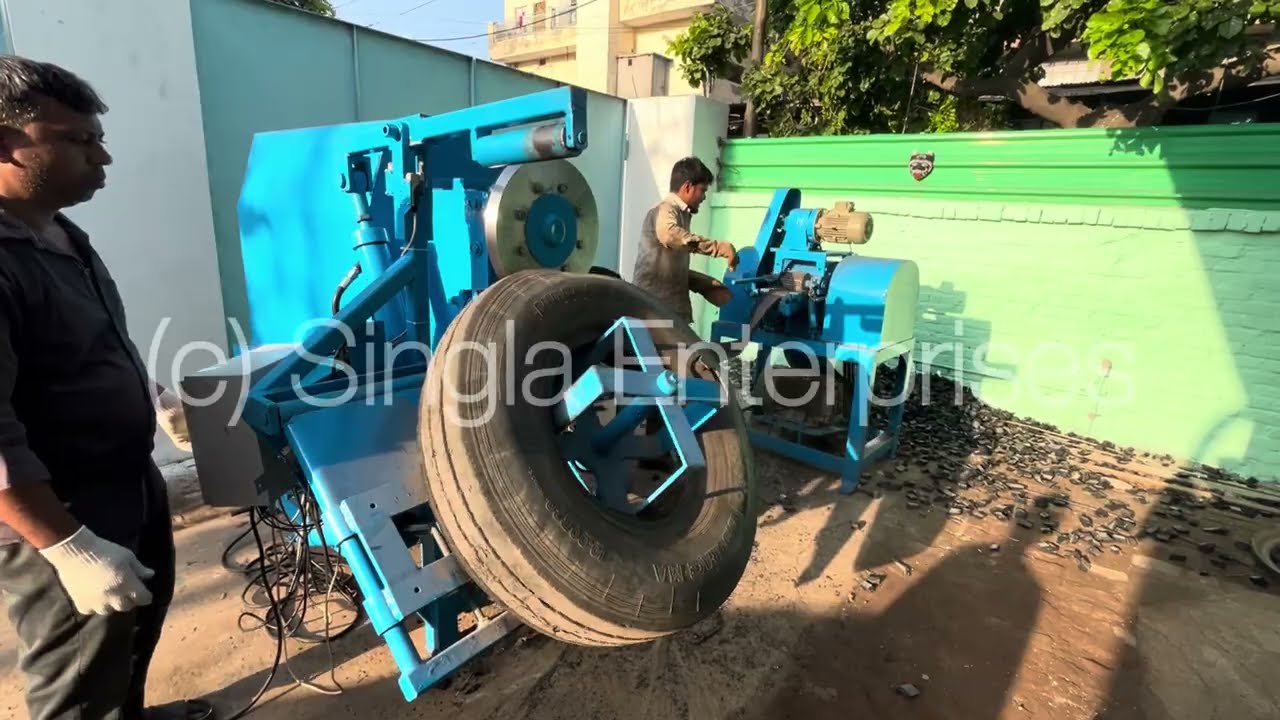 Automatic Tyre Strip Cutter | No Manual Feeding Required | Singla Enterprises I India