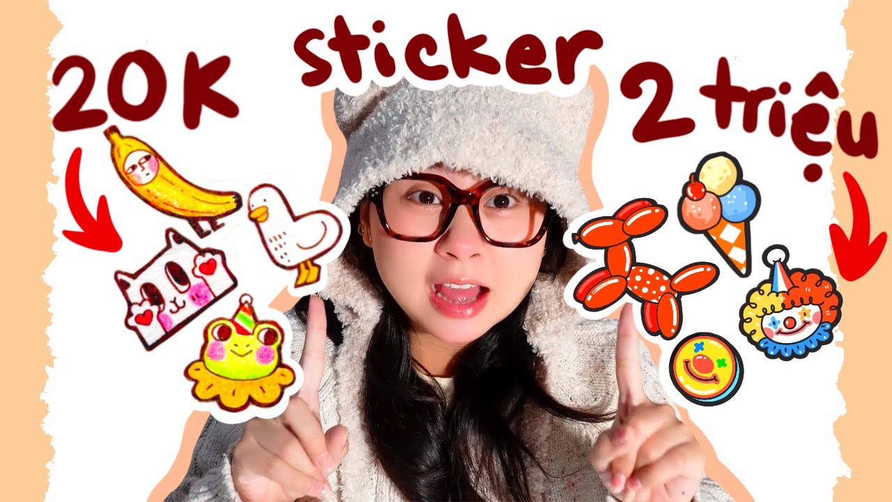 THỬ LÀM 2 PHIÊN BẢN STICKER 20K VÀ STICKER 2 TRIỆU | Beisme