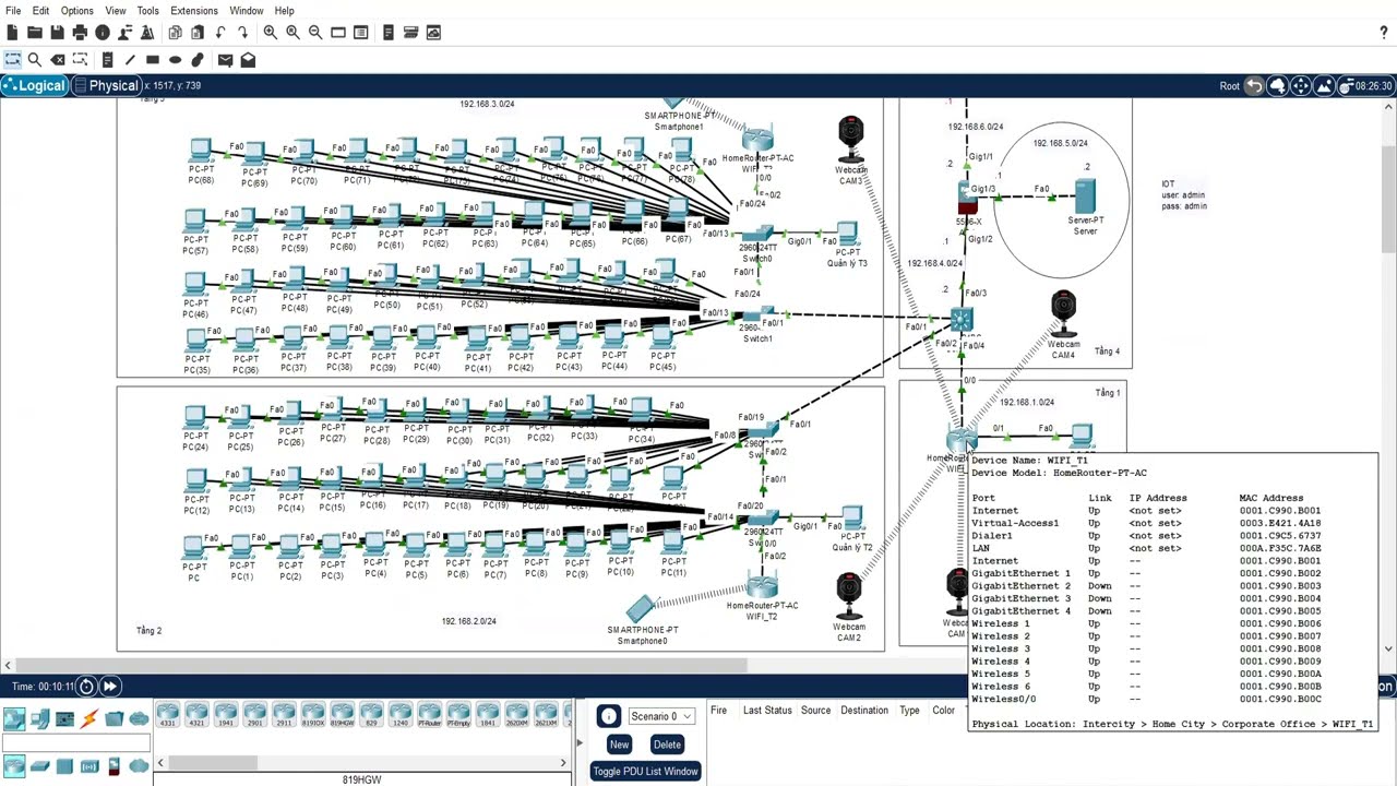 Demo báo cáo thiết kế mạng cho phòng máy BKX Gaming | Cisco Packet Tracer