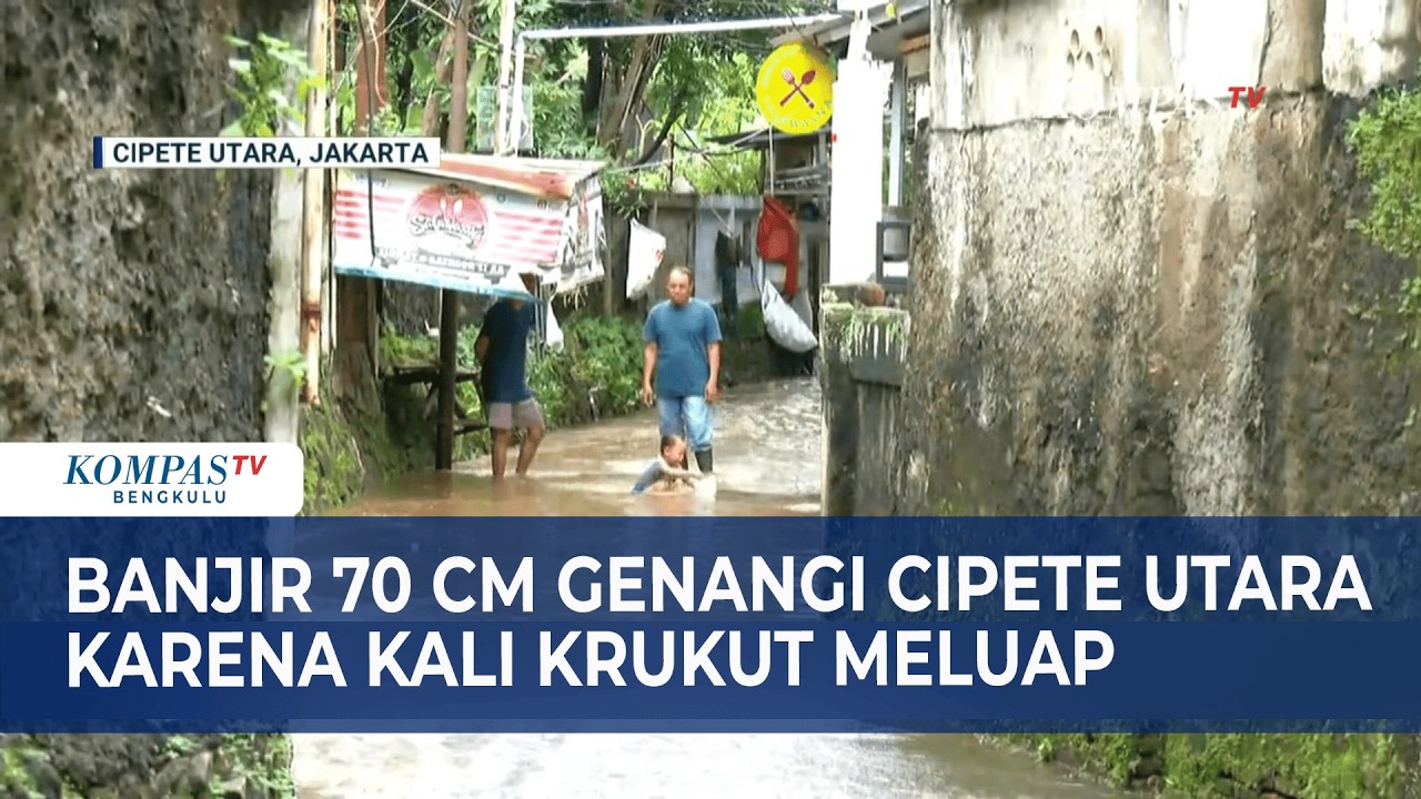 Banjir 70 cm Genangi Cipete Utara Karena Kali Krukut Meluap