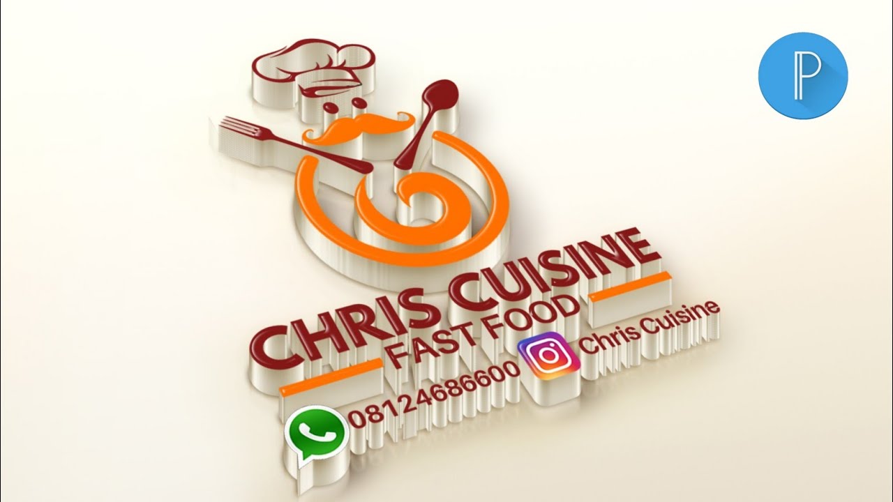How to create a professional Restaurant Logo Design on Pixellab | #3dlogo #restaurant #logodesign
