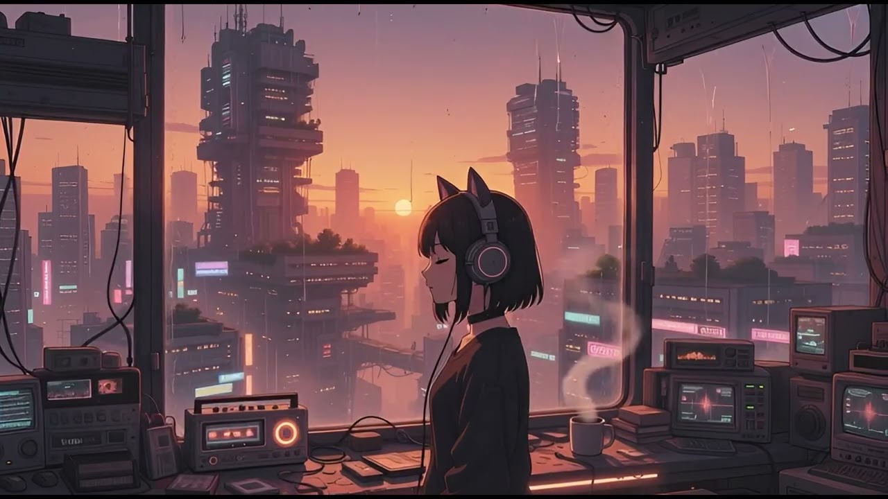 [SIGNAL 001] Cyberpunk Lofi - The Rain District (1 Hour Study/Chill)