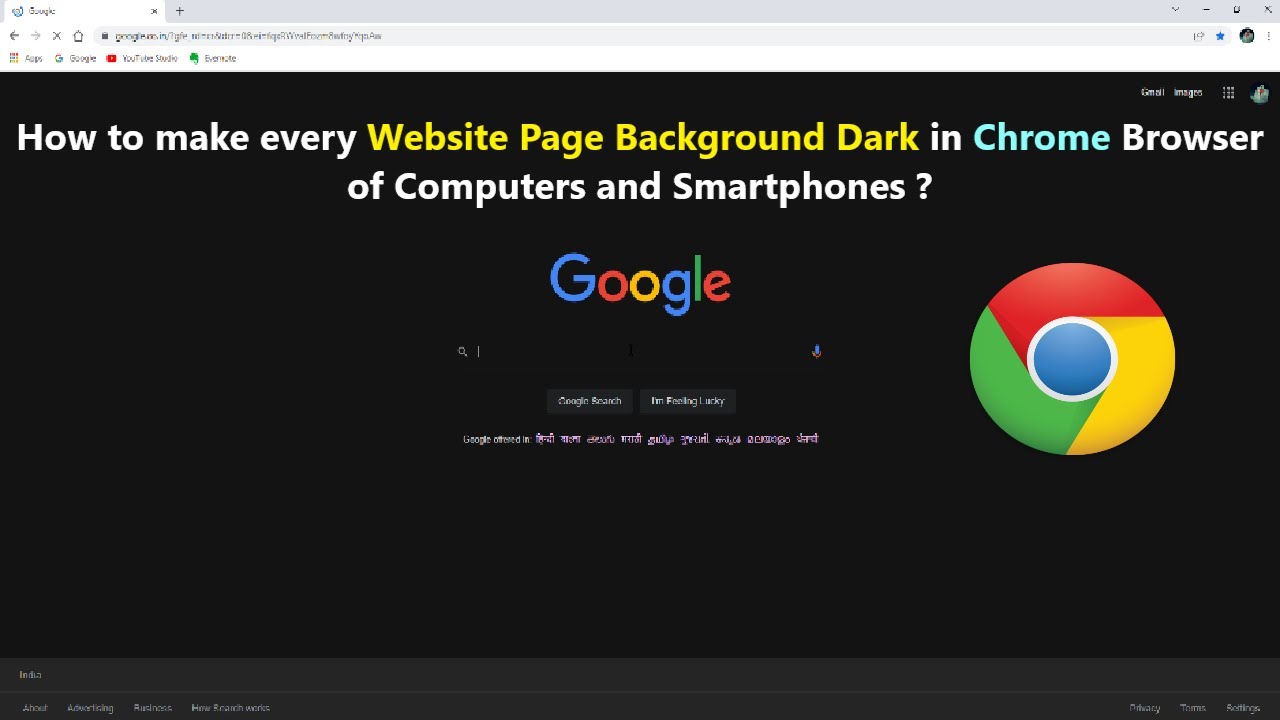 How to make every Website Page Background Dark in Chrome Browser of Computers and Smartphones ?