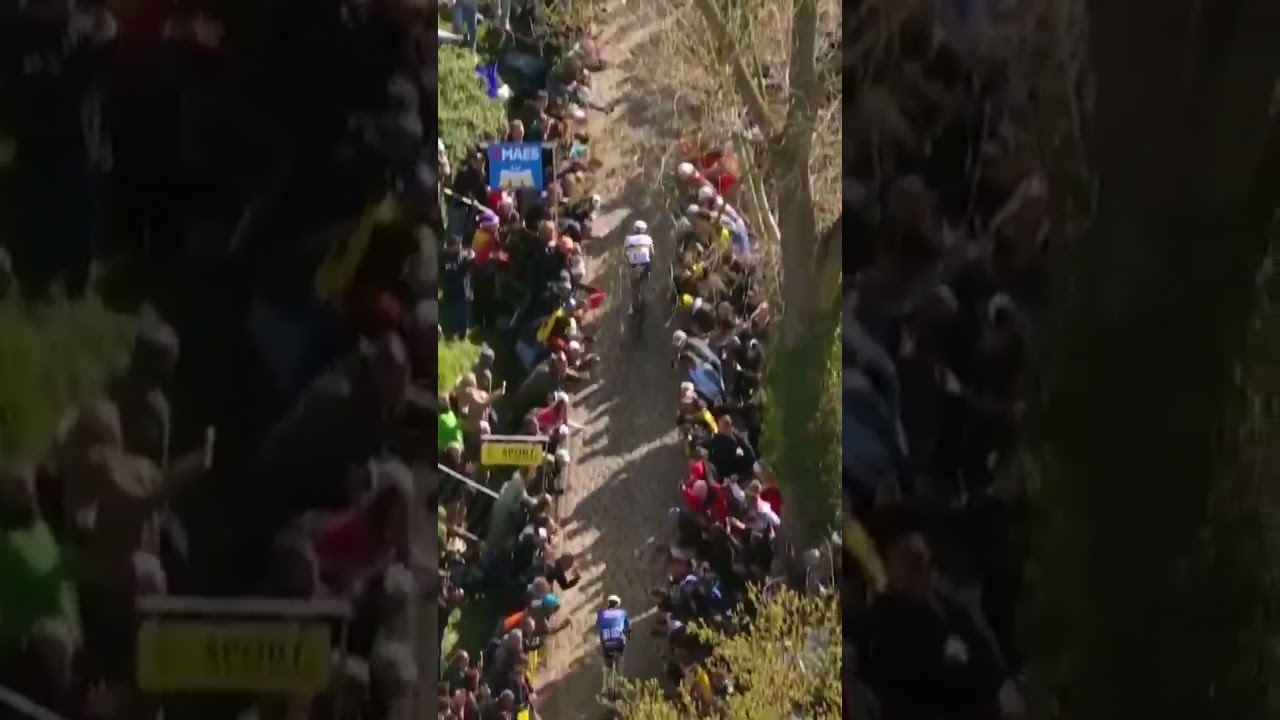 TADEJ POGACAR GETS HIS GAP 😱 But Mathieu van der Poel isn&rsquo;t too far behind on the Oude Kwaermont! 👀