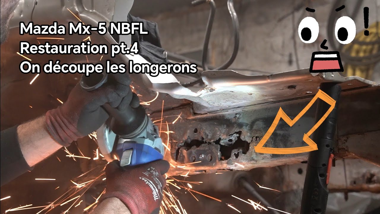Changement des longerons - Mazda MX-5 NBFL Restauration EP.4